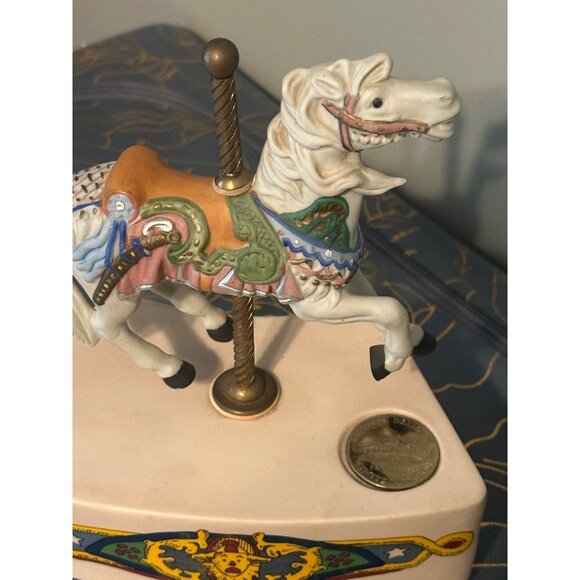 Vintage Willetts Designs Tobin Fraley Carousel Horse Music Box When Irish Eyes A - Picture 3 of 8